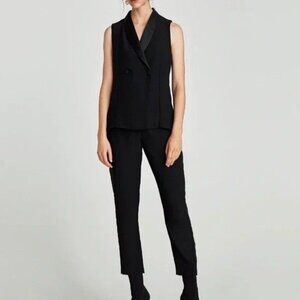Zara Tuxedo Vest Jumpsuit